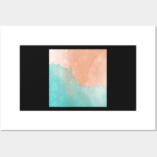 Rose Quartz and Blue Watercolor Posters and Art